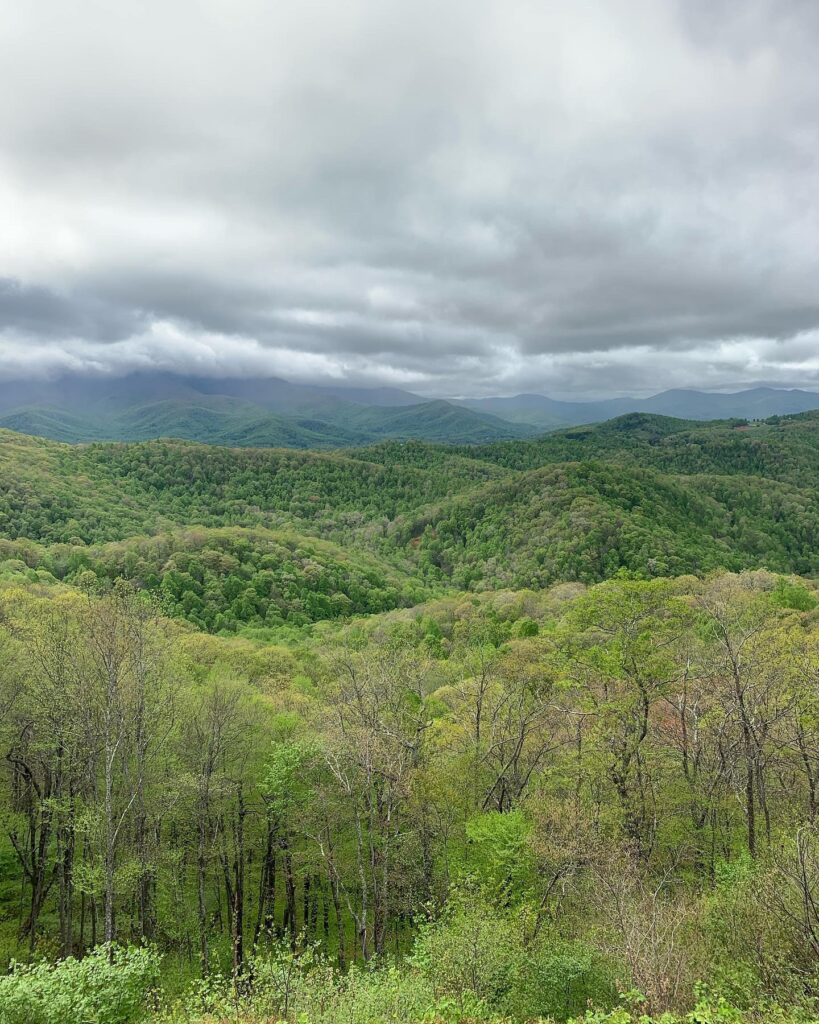 The Blue Ridge section of the Appalachian Mountains