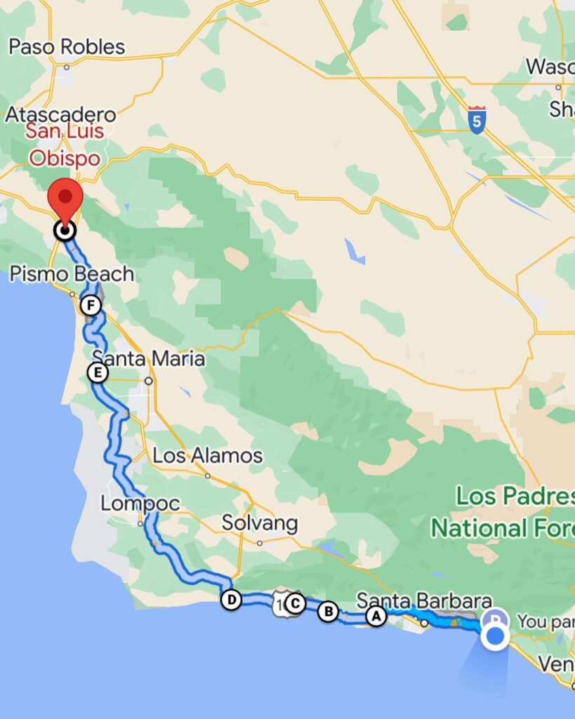 Pacific Coast Road Trip - Day 15: San Luis Obispo, CA to Carpinteria, CA