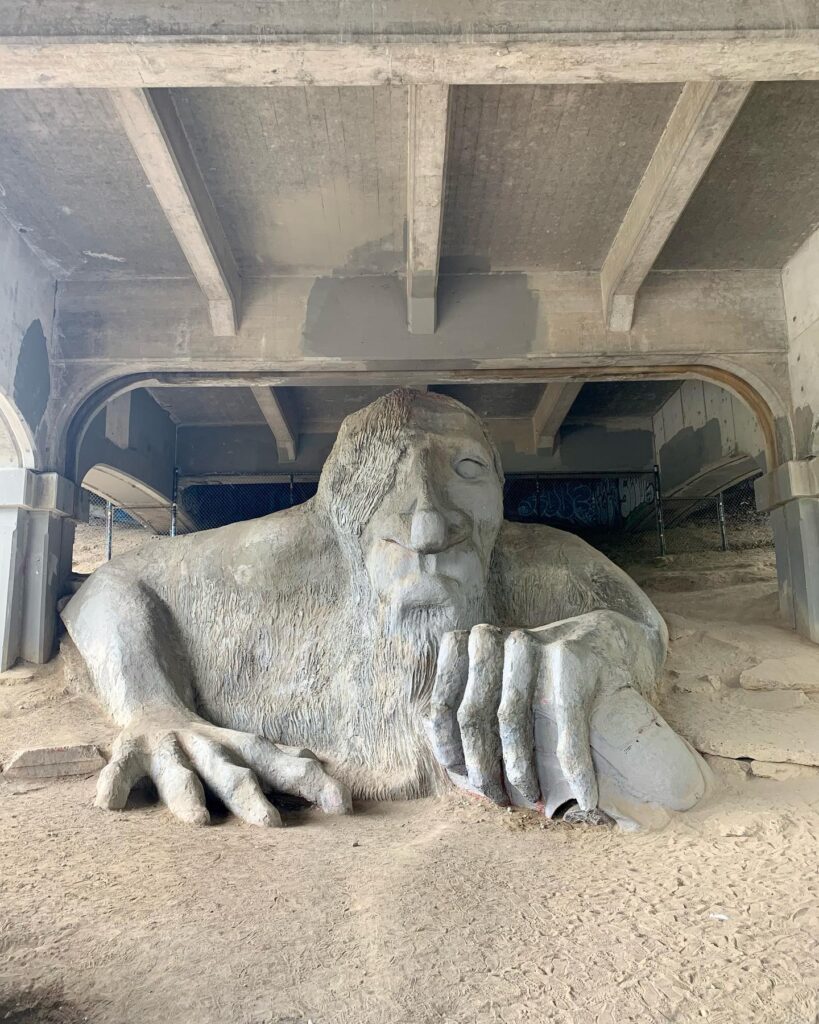 Seattle to San Diego Road Trip: the Fremont troll in Seattle