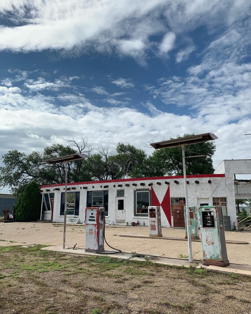 Route 66: another abandoned gas station between Amarillo and Tucumcari