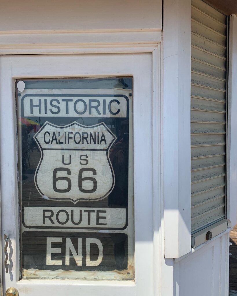 Route 66: Day 14 Barstow to Santa Monica. The end sign