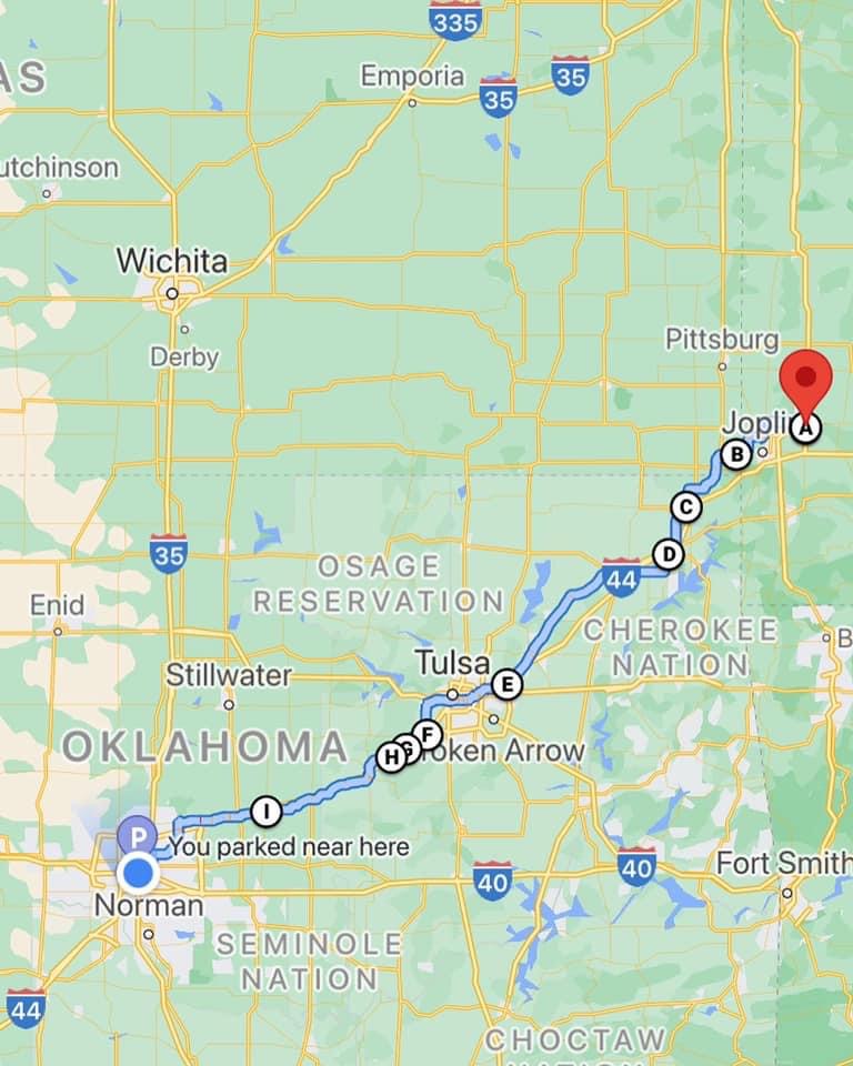 Route 66: Day 4 Carthage MO to Oklahoma City OK