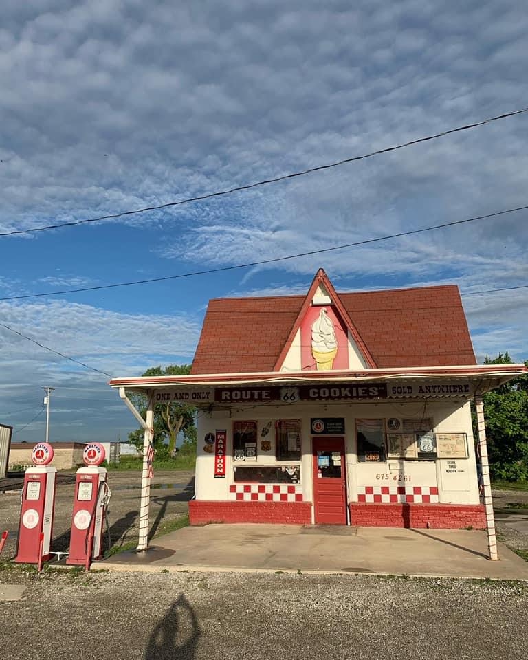 Driving the Historic Route 66: Dairy King, a converted gas station in the small town of Commerce