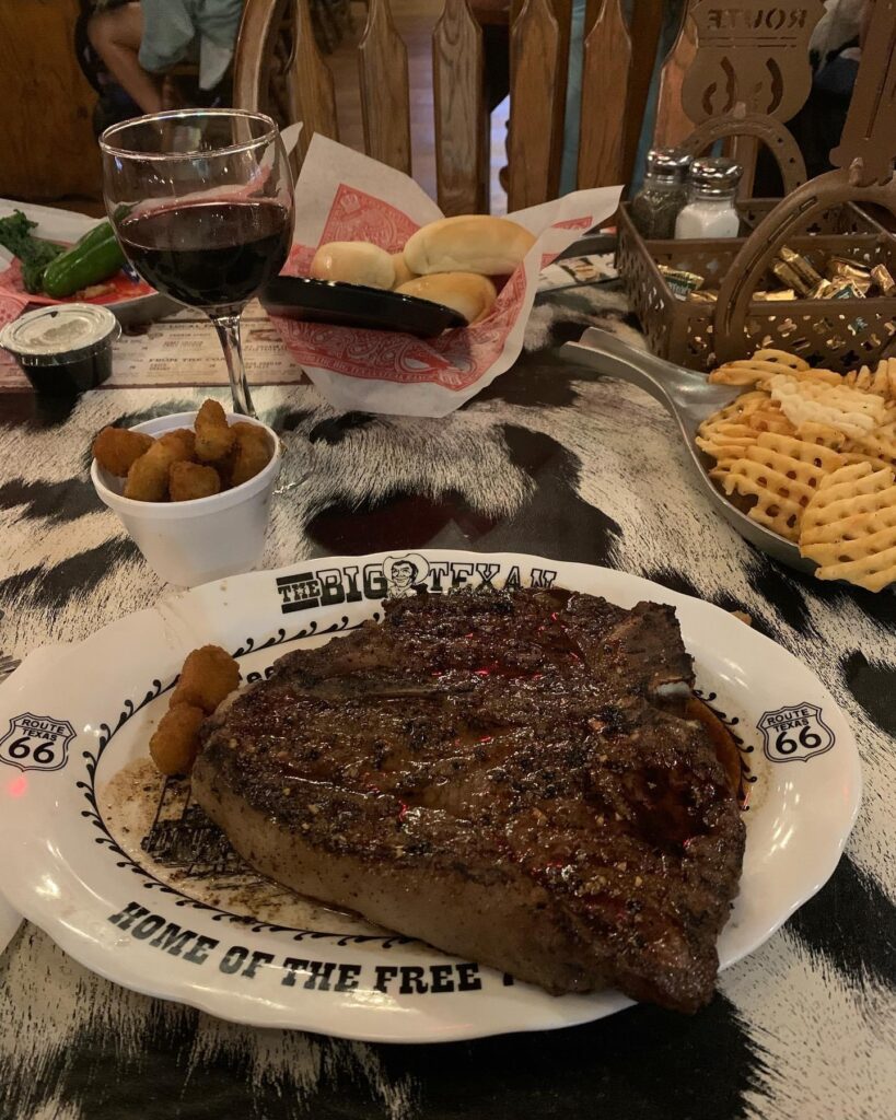 Driving the Historic Route 66: Steak at The Big Texan Steak Ranch, Amarillo