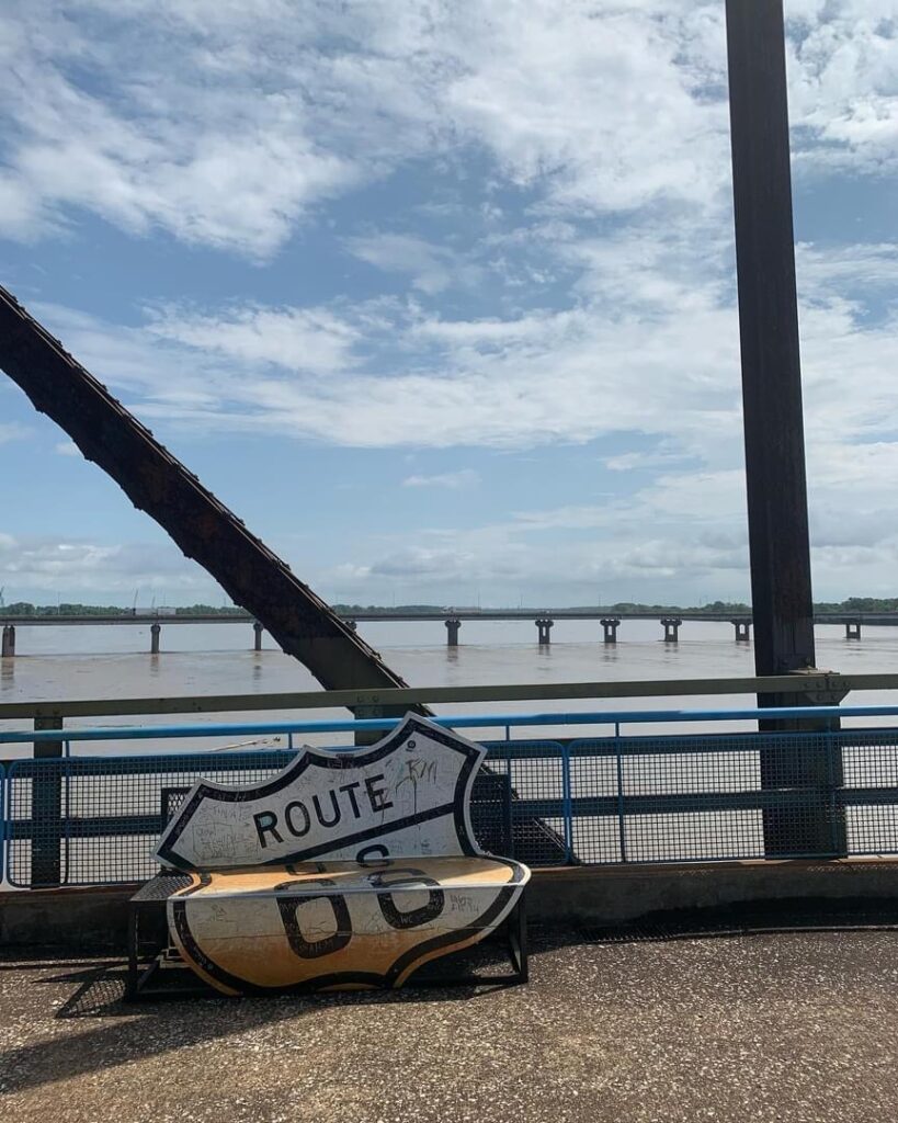 Route 66, Springfield to Cuba: The Old Chain of Rocks Bridge over the Mississippi