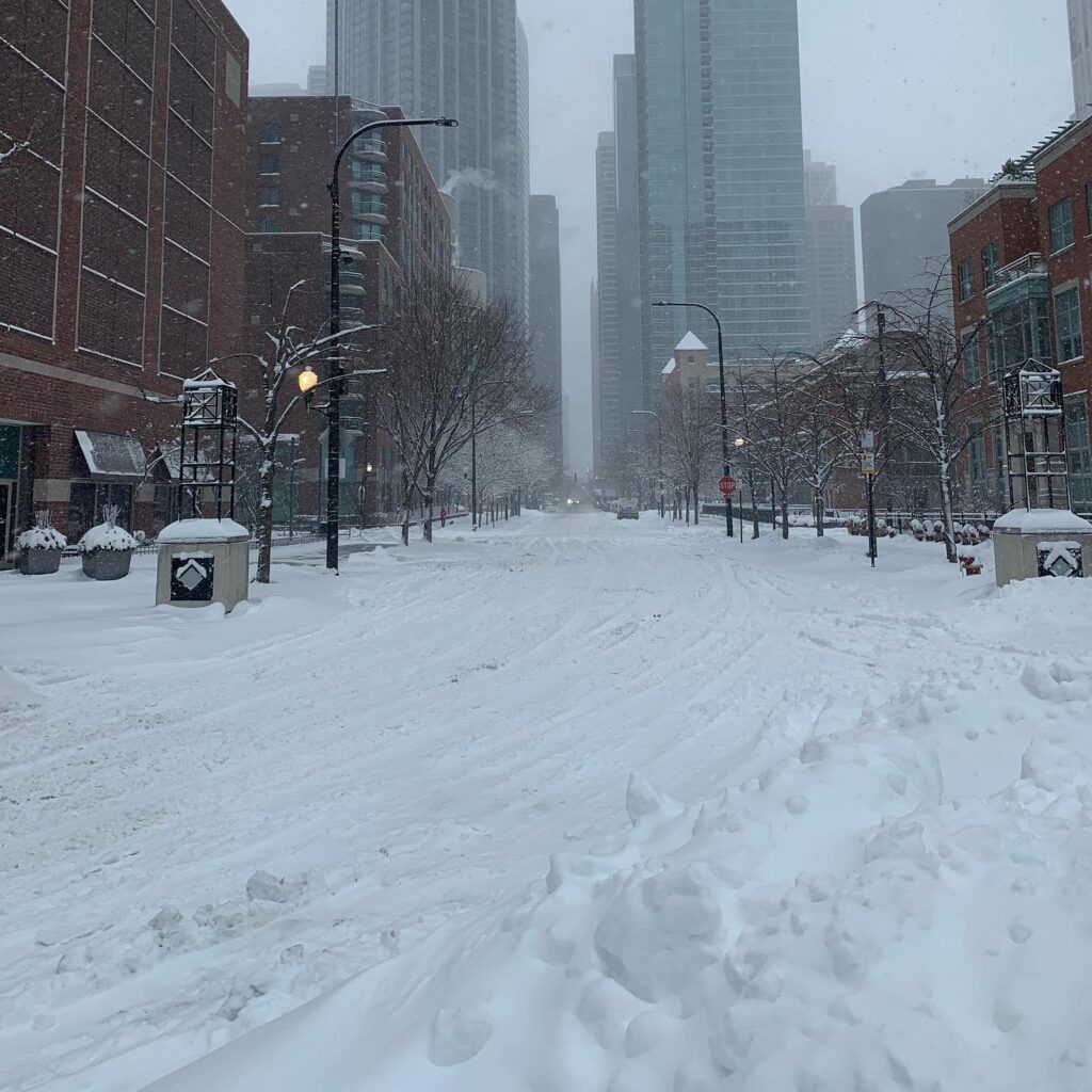 Winter in Chicago - Streeterville during a blizzard