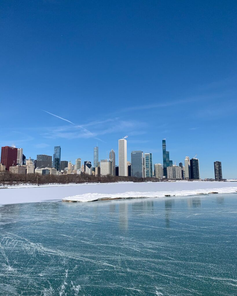 Winter in Chicago - Lake Michigan Frozen