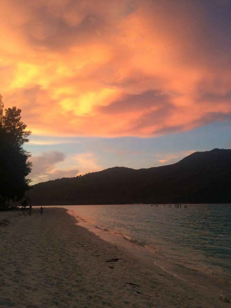 Thailand sunset over Ko Lipe